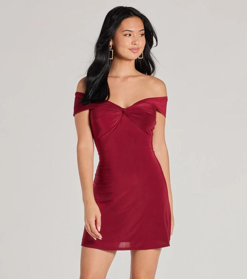 Iris Chic Off The Shoulder Mini Dress