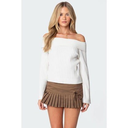 Lisa Fold over Ribbed Sweater